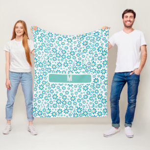 Moderne zeitgenössische Daisy-Blume Fleecedecke