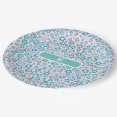 Moderne zeitgenössische Daisy-Blume Pappteller (Schrägansicht)