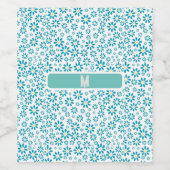 Moderne zeitgenössische Daisy-Blume Weinetikett (Einzelnes Label)