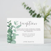 Moderne, zeitgenössische Eukalyptus-Grünpflanzen H Begleitkarte (Stehend Vorderseite)