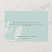 Moderne, zeitgenössische Eukalyptus-Grünpflanzen H Begleitkarte (Rückseite)