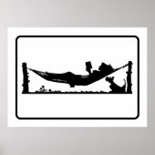 Moderne Zeitgenössische Frau im Hammock Reading Po Poster (Vorne)