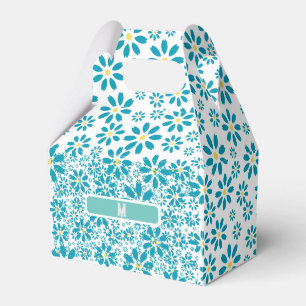 Moderne zeitgenössische Gänseblümchen-Blumen-Initi Geschenkschachtel