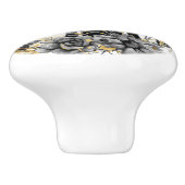 Moderne zeitgenössische Halloween-Hexe 3 Keramikknauf (Seitenansicht)