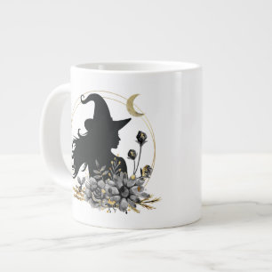 Moderne zeitgenössische Halloween-Hexe Jumbo-Tasse
