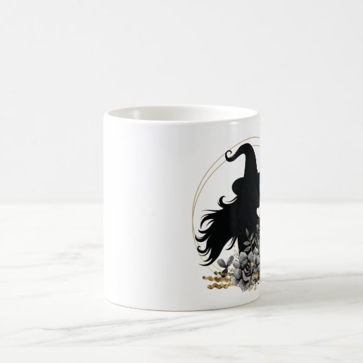 Moderne zeitgenössische Halloween-Hexe Kaffeetasse (Mittel)