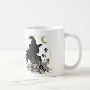 Moderne zeitgenössische Halloween-Hexe Kaffeetasse