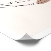 Moderne zeitgenössische Kunst in neutralen Tönen Poster (Ecke)