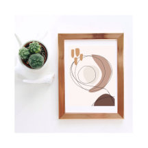 Moderne zeitgenössische Kunst in neutralen Tönen