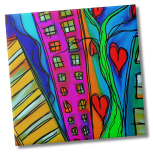 Moderne zeitgenössische Kunst Zeichn Graffiti Abst Fliese