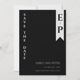 Moderne, zeitgenössische Minimalistische Monogramm Save The Date