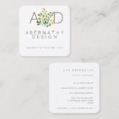 Moderne zeitgenössische natürliche Entwurfs-mit Quadratische Visitenkarte (Vorne/Hinten)