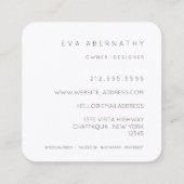 Moderne zeitgenössische natürliche Entwurfs-mit Quadratische Visitenkarte (Rückseite)