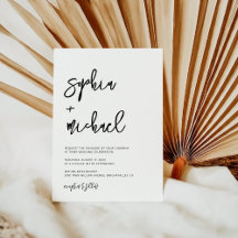 Moderne zeitgenössische Schwarz-weiße Hochzeit