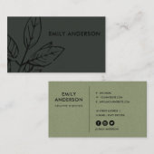 MODERNE ZEITGENÖSSISCHE SCHWARZE AUF SCHWARZEN, GR VISITENKARTE (Vorne/Hinten)