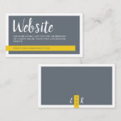 Moderne, zeitgenössische Website für graue und gel Begleitkarte (Vorne/Hinten)