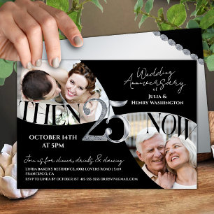Moderne Zeitlose 25. Hochzeitstag-Jubiläumskarte Einladung