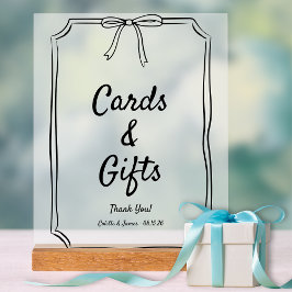 Moderne zeitlose Bow Coquette Cards & Gifts Weddin Acrylschild