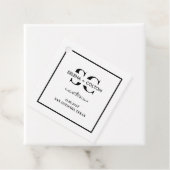 Moderne zeitlose Schwarz/Weiß-Gastgeschenk Hochzei Geschenkanhänger (Beispiel)