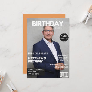 Moderne Zeitschrift Cover für ihn 56. Einladung