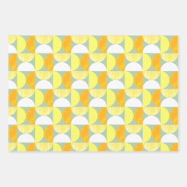 Moderne Zeitschriften des Mittelalters Abstrakt Geschenkpapier Set