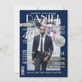 Moderne Zeitschriftenabdeckung für Geburtstage, Po Einladung (Vorderseite)