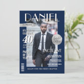 Moderne Zeitschriftenabdeckung für Geburtstage, Po Einladung (Stehend Vorderseite)