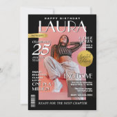 Moderne Zeitschriftenabdeckung für Geburtstage, Po Einladung (Vorderseite)