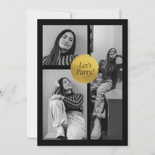 Moderne Zeitschriftenabdeckung für Geburtstage, Po Einladung (Rückseite)