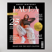 Moderne Zeitschriftenabdeckung für Geburtstage, Po Poster (Vorne)