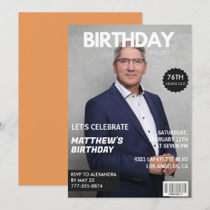 Moderne Zeitschriftencover für ihn Foto 76. Geburt Einladung