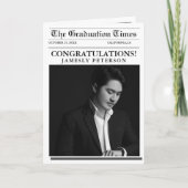 Moderne Zeitung Minimalistischer Uni-Abschluß Einladung (Vorderseite)