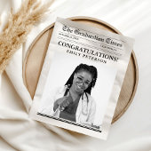 Moderne Zeitung Minimalistischer Uni-Abschluß Einladung