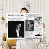 Moderne Zeitung Minimalistischer Uni-Abschluß Einladung