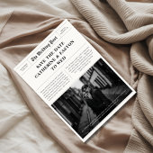 Moderne Zeitungs-Save the Date-Karte für Hochzeite Save The Date