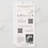 Moderne Zeitungs-Zeitstrahl-Hochzeitsprogramm (Rückseite)