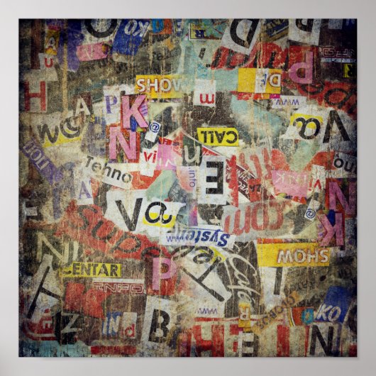 Moderne Zeitungsbriefe Poster (Vorne)