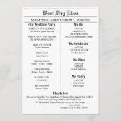 Moderne Zeitungsfoto Schwarz-Weiß-Hochzeit Programm (Rückseite)