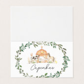 Moderne Zeltkarten für landwirtschaftliche Lebensm Visitenkarten (Außenseite Aufgefaltet)