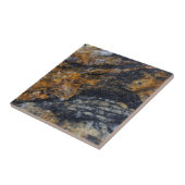Moderne Zen Black and Gold Quartzite Kristallprint Fliese (Seite)