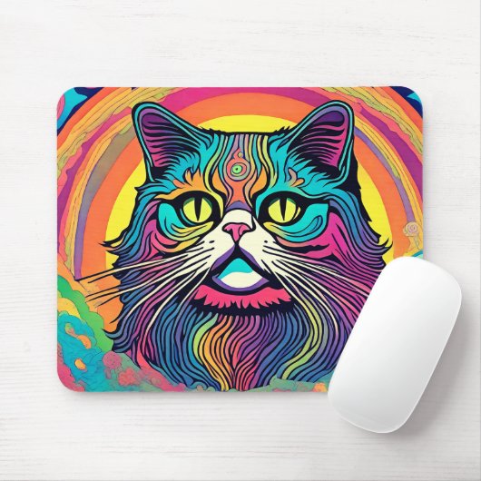 Moderne Zen Cat Mousepad (Mit Mouse)
