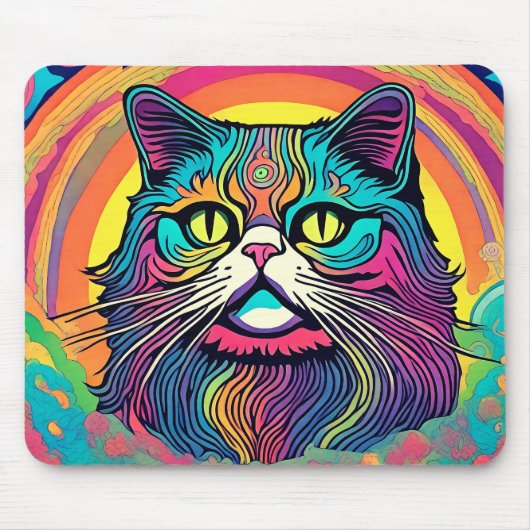 Moderne Zen Cat Mousepad (Vorne)