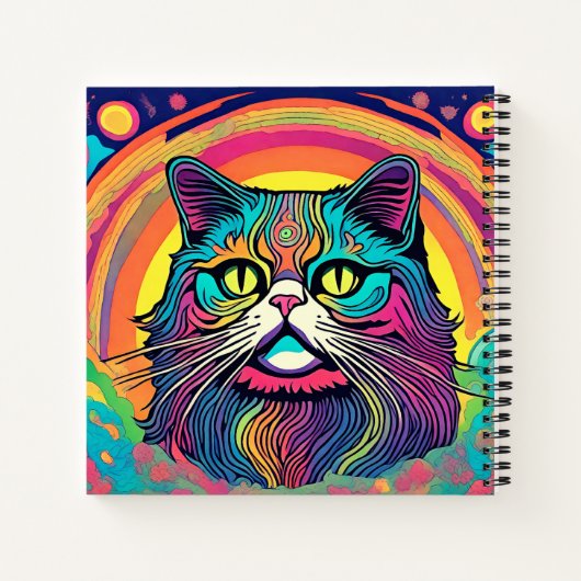 Moderne Zen Cat Notizblock (Rückseite)