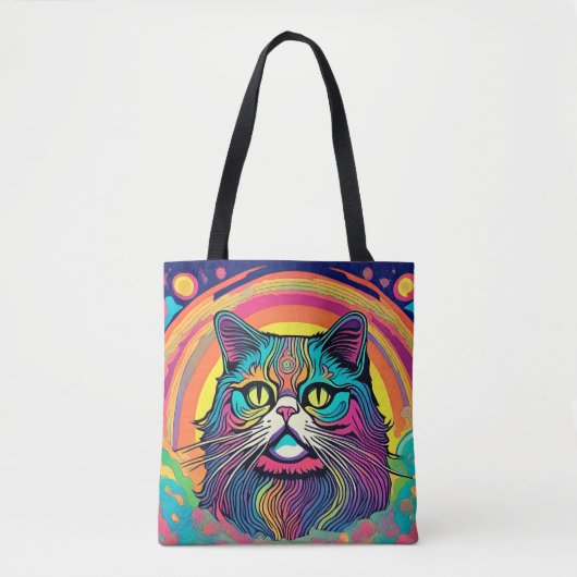 Moderne Zen Cat Tasche (Vorderseite)