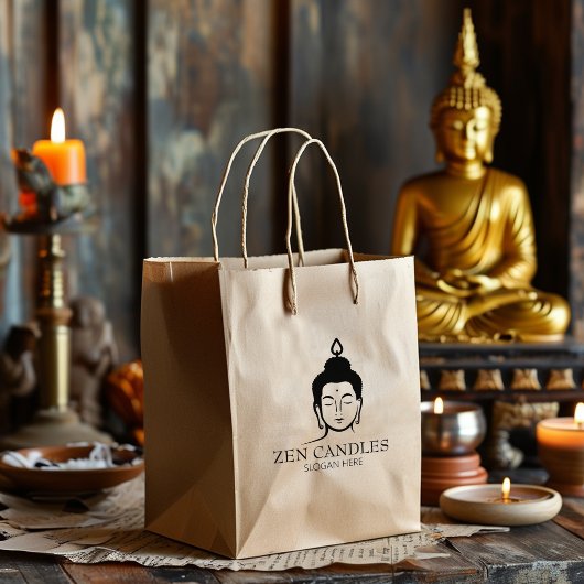 Moderne Zen-Kerze Kleine Unternehmen, maßgeschneid Gummistempel