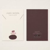 Moderne Zen Necklace Bracelet Display Card (Vorne & Hinten)