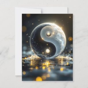 Moderne Zen Yin und Yang vibes Postkarte