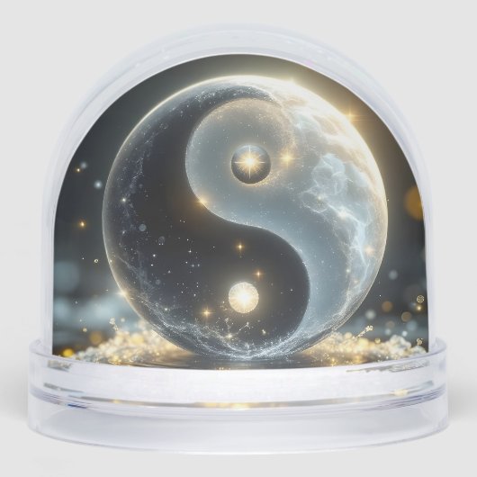 Moderne Zen Yin und Yang vibes Schneekugeln (Vorderseite)
