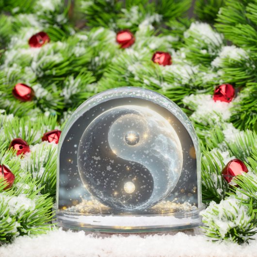 Moderne Zen Yin und Yang vibes Schneekugeln (Weihnachten)