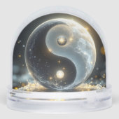 Moderne Zen Yin und Yang vibes Schneekugeln (Rückseite)